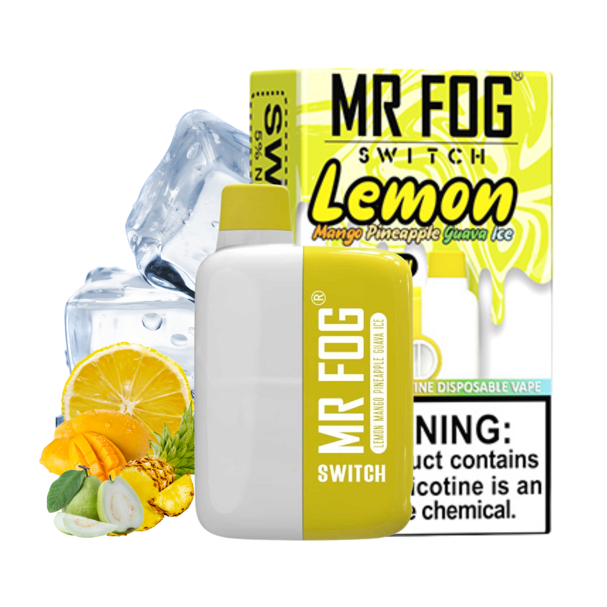 MR FOG Vape Switch 5500 Puffs Lemon Mango Pineapple Guava Ice MR FOG Vape Switch 5500 Puffs Lemon Mango Pineapple Guava Ice