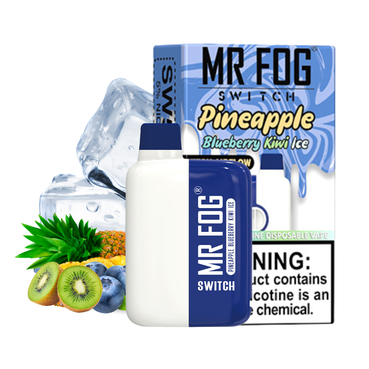 Buy MR FOG Vape Switch 5500 Puffs Pineapple Blueberry Kiwi Ice At Best  Price Store in Saudi Arabia