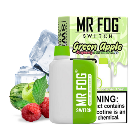 MR FOG Vape Switch 5500 Puffs Raspberry Green Apple Watermelon Ice